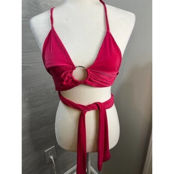 Pretty Little Thing PLUNGE RING DETAIL BRALETTE Size 4 NWT - Picture 4 of 7